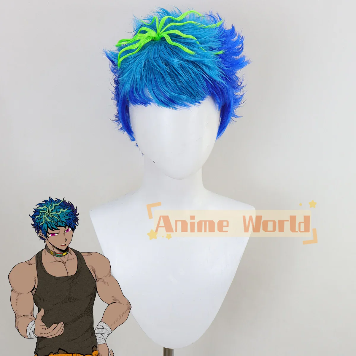 Anime Cosplay Blue Hair - Your Turn To Die Naomichi Kurumada