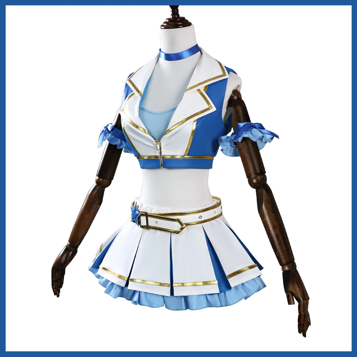 Blue White PU Coat Skirt Wig W - огляд і ціна Re Zero Rem Wig