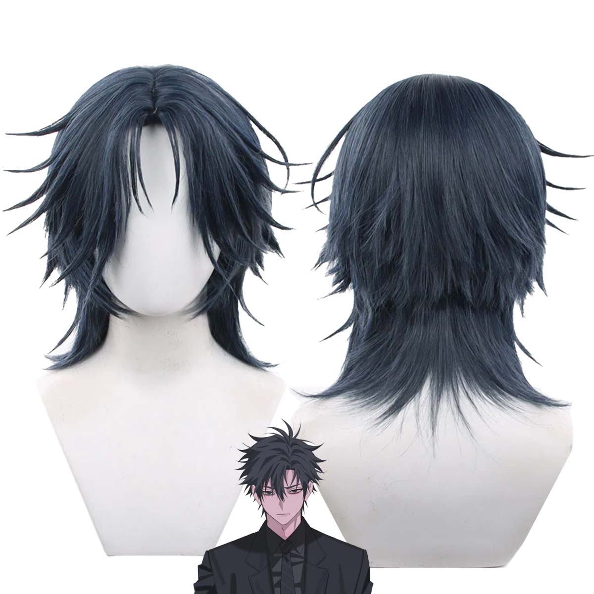 Men Anime Link Click Jae Lee C - огляд і ціна Anime Cosplay Blue Hair