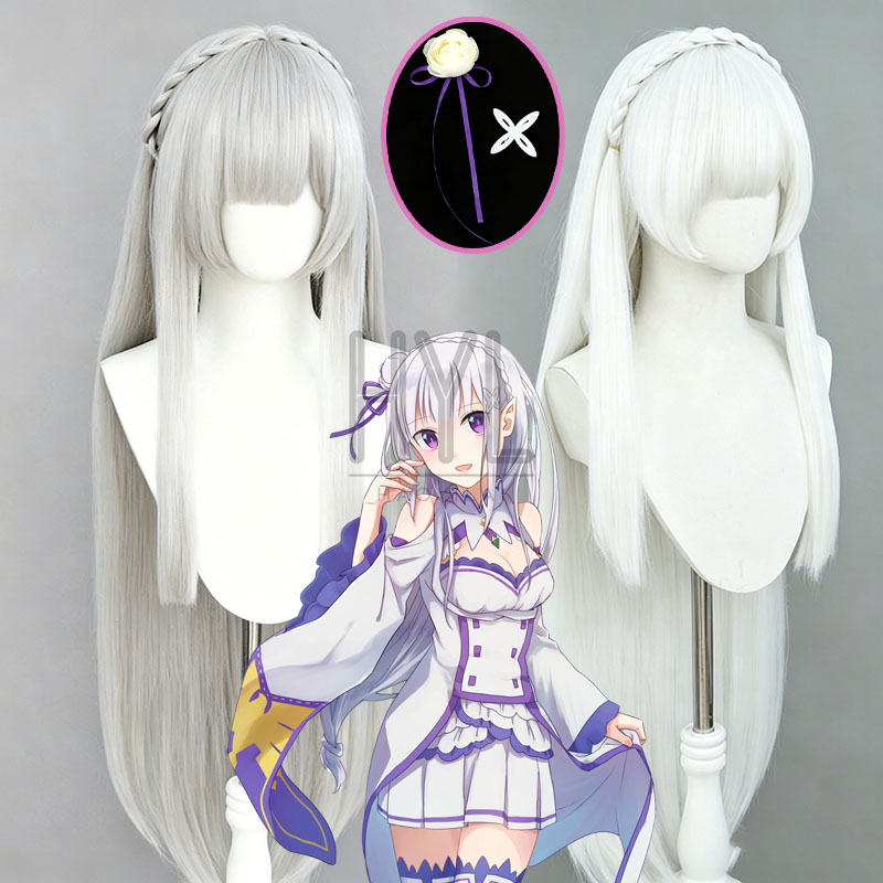 Anime Re:Zero Emilia Cosplay W - огляд і ціна Re Zero Rem Wig