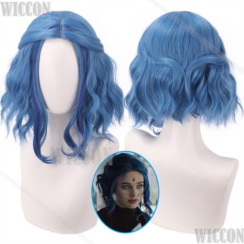 Titans Superhero Raven Cosplay - огляд і ціна Anime Cosplay Blue Hair
