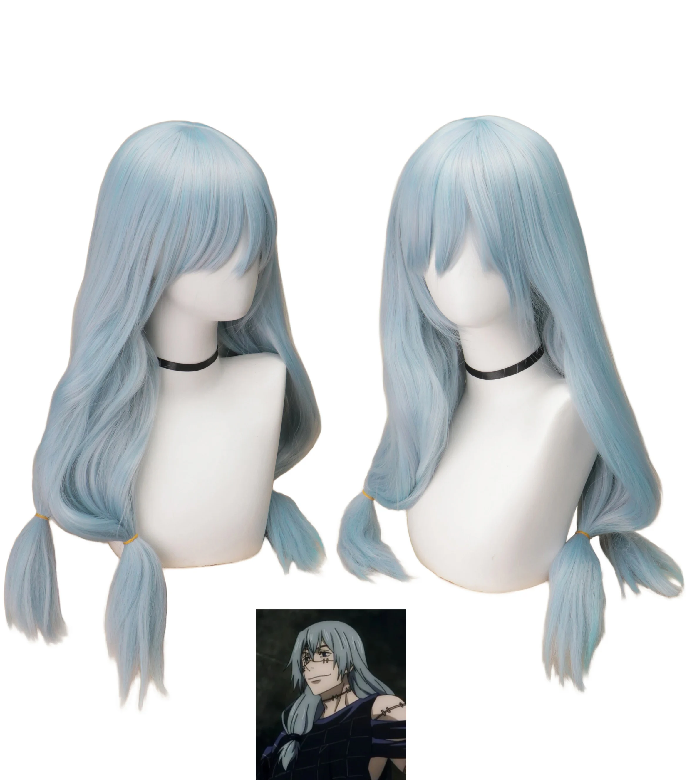 Anime Mahito Cosplay Jujutsu K - огляд і ціна Anime Cosplay Blue Hair