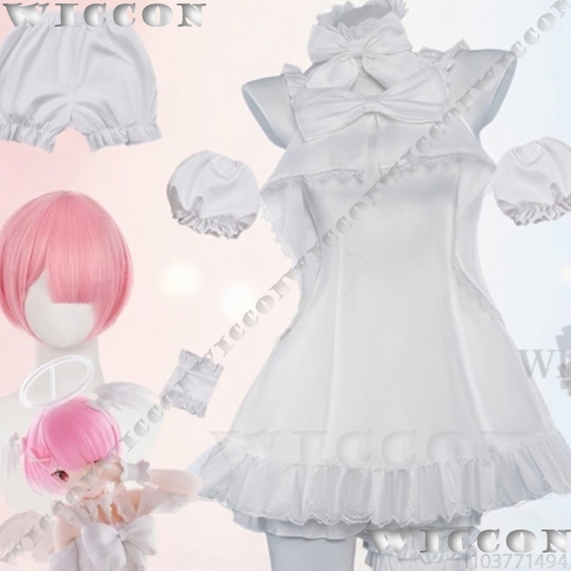 Ram Rem Sweet Angel Pure White - огляд і ціна Re Zero Rem Wig