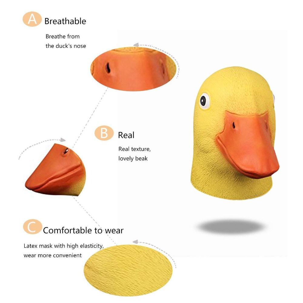 Novelty Yellow Duck Head Mask  - огляд і ціна Anime Cosplay Pics