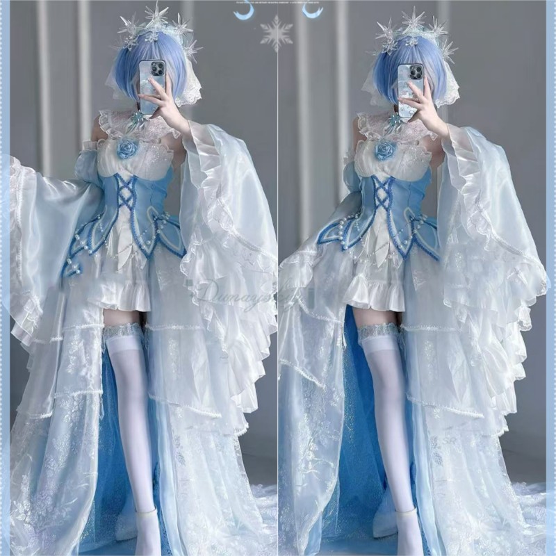 Halloween Costume Adults Anime - огляд і ціна Re Zero Rem Wig